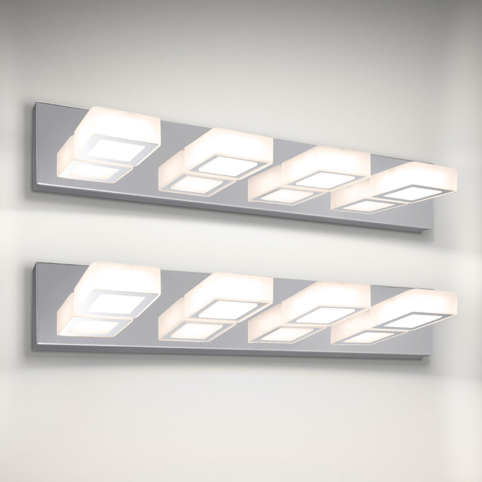 Asd Led 26 Inch Bathroom Vanity Light Fixture | 4-Lights 23W 1300Lm 2700-6000K 120V | 5Cct, Dimmable, Rotatable Heads, Etl Liste