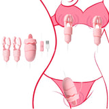 Nipple Clamps Adult Sex Toys, Nipple Vibrator Women Sex Toys with 12 Vibration & Tongue Licking Modes, Vibrating Nipple Toy Clit