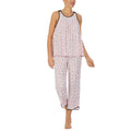 kate spade new york Pajamas for Women 2 Piece Set - Soft Modal Relaxed Fit Scoop Neck Top & Elastic Waistband Cropped Pants, Sca