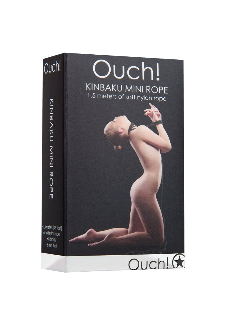 Ouch! Kinbaku Mini Bondage Rope, Black