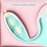 Thrusting Egg Vibrator, Mute Remote Control Vibrator with 9 Thrusting & Vibrating Modes, Couple Vibrator Thrusting Dildo for Wom