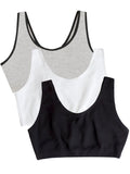 Fruit of the Loom Womens Built Up Tank Style Sports Bra Fashion Colors, Red Hot/White/Black, 40