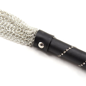 Sex Bondage Toy Whip with Stainless Steel Tassel Chain Sm Sex Role Play Training Whip Sex Toy for Couple Flriting Whip for BDSM