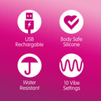 Skins Super Excite Pink Bullet Rechargeable