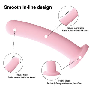 Anal Dildo Anal Plug Trainer Kit, 3 Sizes Butt Plug Training Silicone Dildo Anal Toys with Strong Suction Cup Adult Toys Prostat