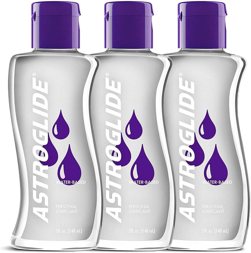 Astroglide Water Based Lube (5oz), Liquid Personal Lubricant, Sex Lube for Long-Lasting Pleasure for Men, Women and Couples, Saf