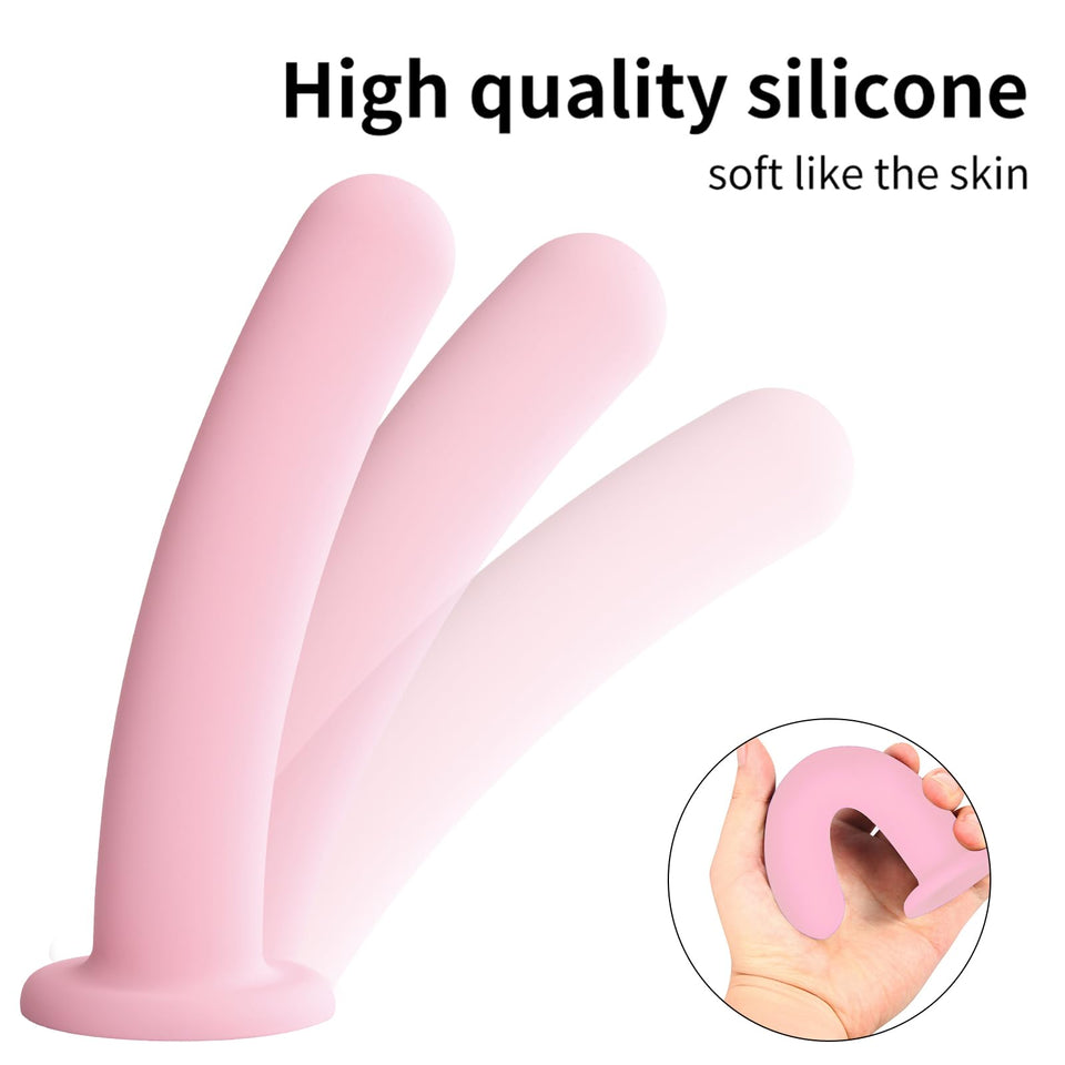 Anal Dildo Anal Plug Trainer Kit, 3 Sizes Butt Plug Training Silicone Dildo Anal Toys with Strong Suction Cup Adult Toys Prostat