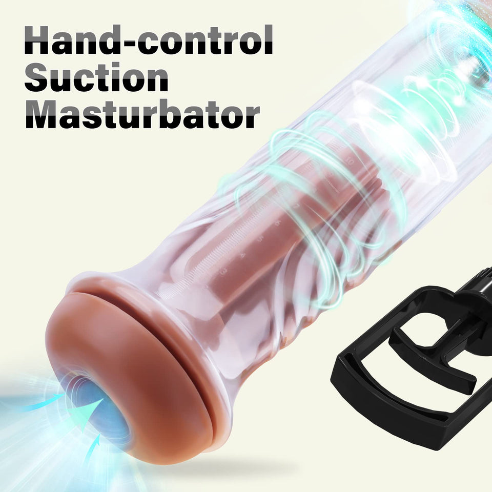 Penis Vacuum Pump, Manual Penis Enlarger Enlargement Extend Pump Air Pressure Device, Adult Male Sex Toys for Men Stronger Bigge