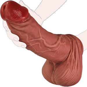3.0 '' Diameter 12 INCH Huge Realistic Lifelike Silicone Dildo, Huge Size Monster Dildo with Powerful Suction Cup for Men Women