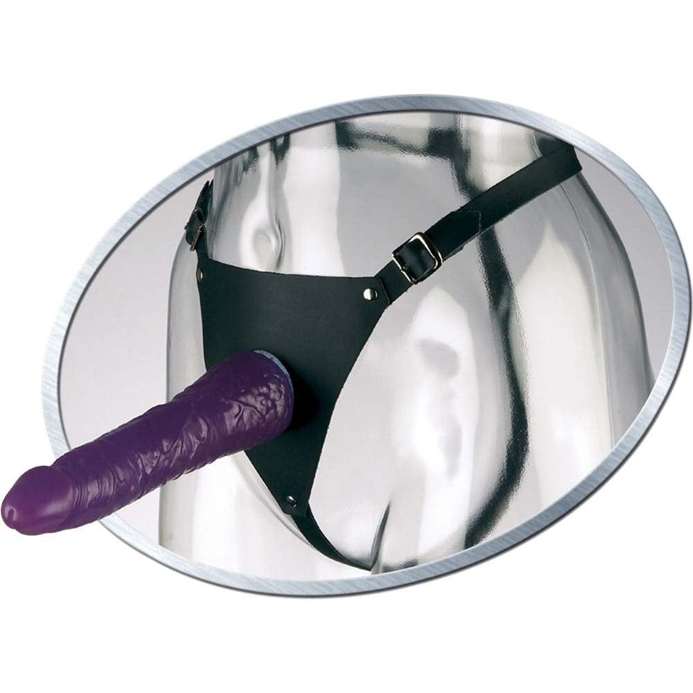 Fetish Fantasy Leather Strap On Satisfy-Her Purple