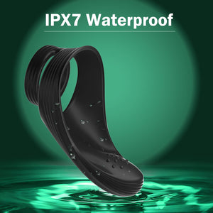 Vibrating Cock Ring with Taint Teaser, Penis Ring Erection Enhancing Vibrator Couples Sex Toys for Men, APP Remote Control Adult
