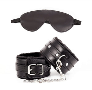 Sex Restraints Handcuffs BDSM Plush Blindfold Sleep Mask Wrist Ankle Cuffs for Couples Bondage Fetish Adjustable