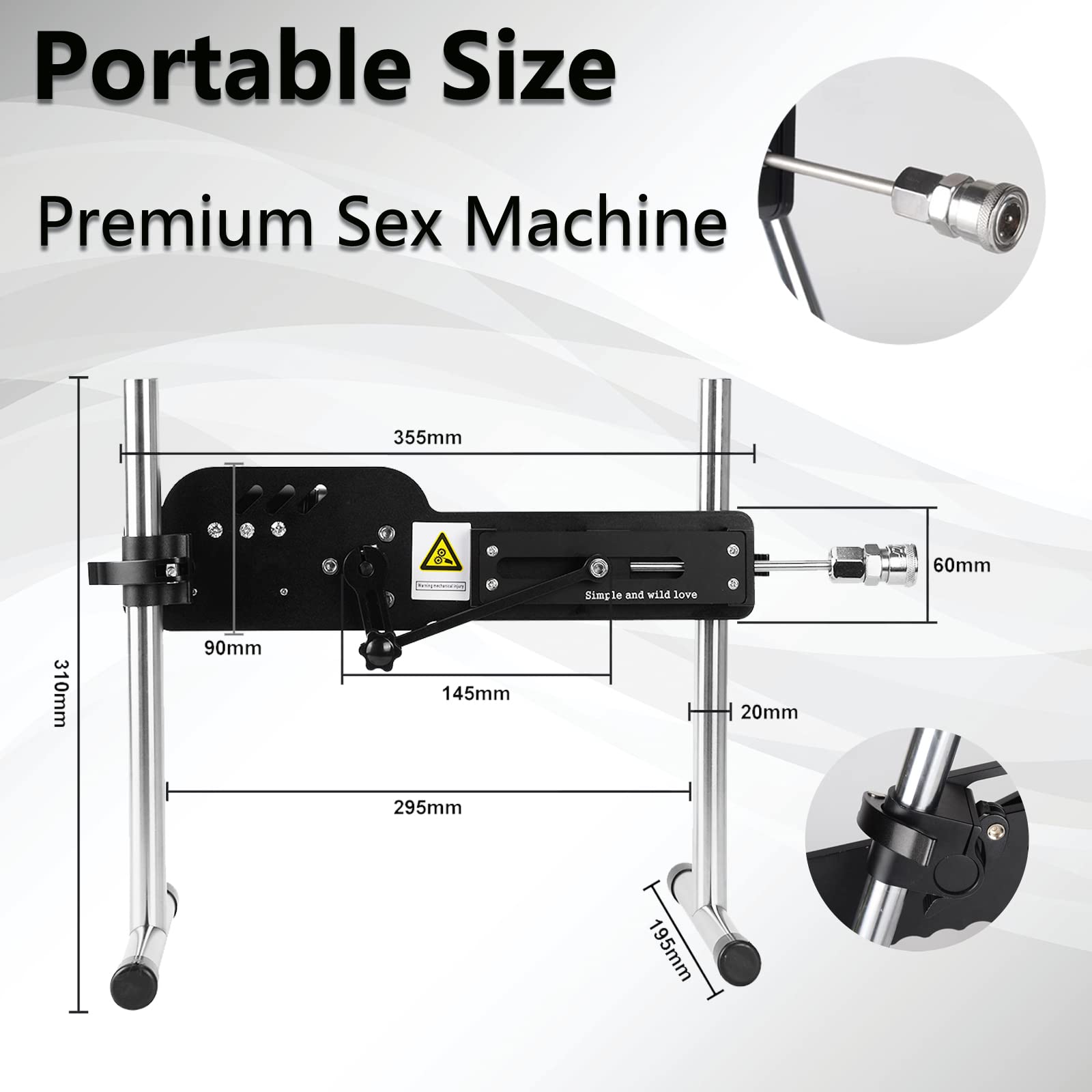 Thrusting Sex Machine, APP/Remote Control Automatic Dildo Love Machine for Women and Men, Adjustable Adult Sex Toys with Attachm