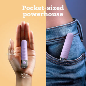 Bullet Vibrator by Oliver James - Rechargeable & Waterproof Vibrator Bullet with 10 Pleasure Modes, Body-Safe Silicone, Discreet