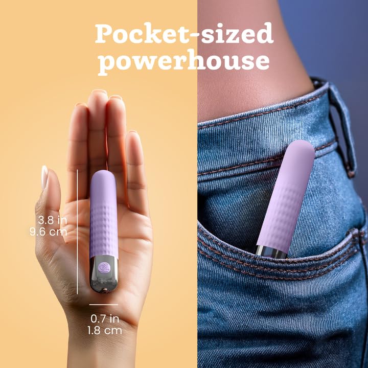 Bullet Vibrator by Oliver James - Rechargeable & Waterproof Vibrator Bullet with 10 Pleasure Modes, Body-Safe Silicone, Discreet