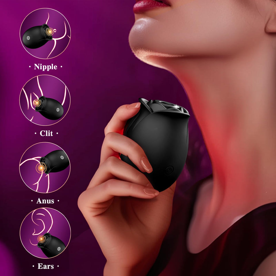 Rose Sex Toy Adult Toys - APP Control Rose Vibrator for Women Sex Toys with 9 Sucking & Vibrating Modes, G Spot Vibrator Adult S