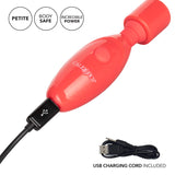 Calexotics Rechargeable Massager Kit, Powerful 3-Speeds Vibrator With 3 Silicone Pleasure Tips Orange Se-0062-60-2