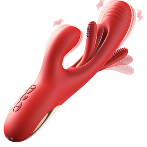 Vibrator Dildo Rabbit Sex Toys -LOVENOTE G Spot Vibrator Massager for Women Clitoral Nipple Stimulation, 3 in 1 Sex Toys with 14