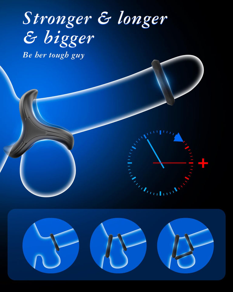 Sex Toys Penis Ring Silicone Cock Rings for Men Erection Sex, 8 Sizes Cockring Erectile Dysfunction Rings Cock Sexual Stimulatio