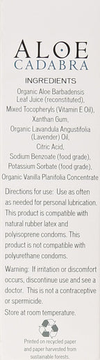 Aloe Cadabra Natural Personal Lubricant And Organic Vaginal Moisturizer For Men, Women & Couples - French Lavender, 2.5 Ounce (Pack Of 3)
