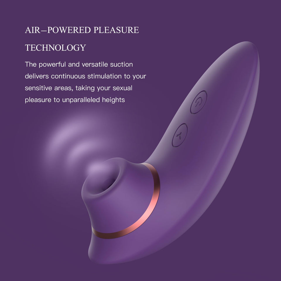 Adult Sex Toys Dildo Sucking Vibrator - 2 in 1 Clitoris Stimulator with 9 Sucking & Vibrating Modes for Women Clitoral Nipple, W