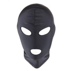 Women and Men 's Full Face Bondage Hood Mask for Sex Games, BDSM Toys Sex Mask Hoods, Sex Toys Stretchable SM Hoods Mask (Black-