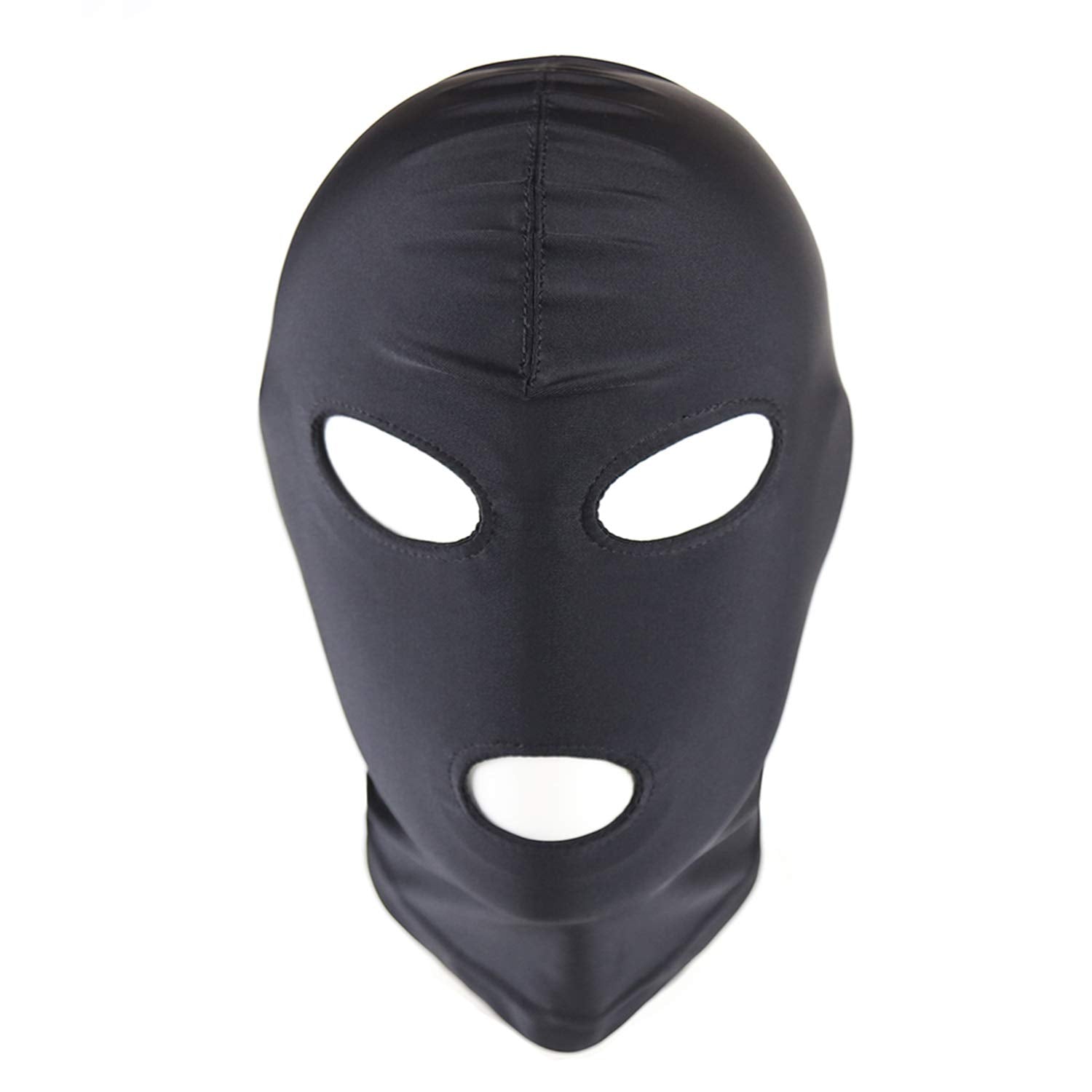 Women and Men 's Full Face Bondage Hood Mask for Sex Games, BDSM Toys Sex Mask Hoods, Sex Toys Stretchable SM Hoods Mask (Black-