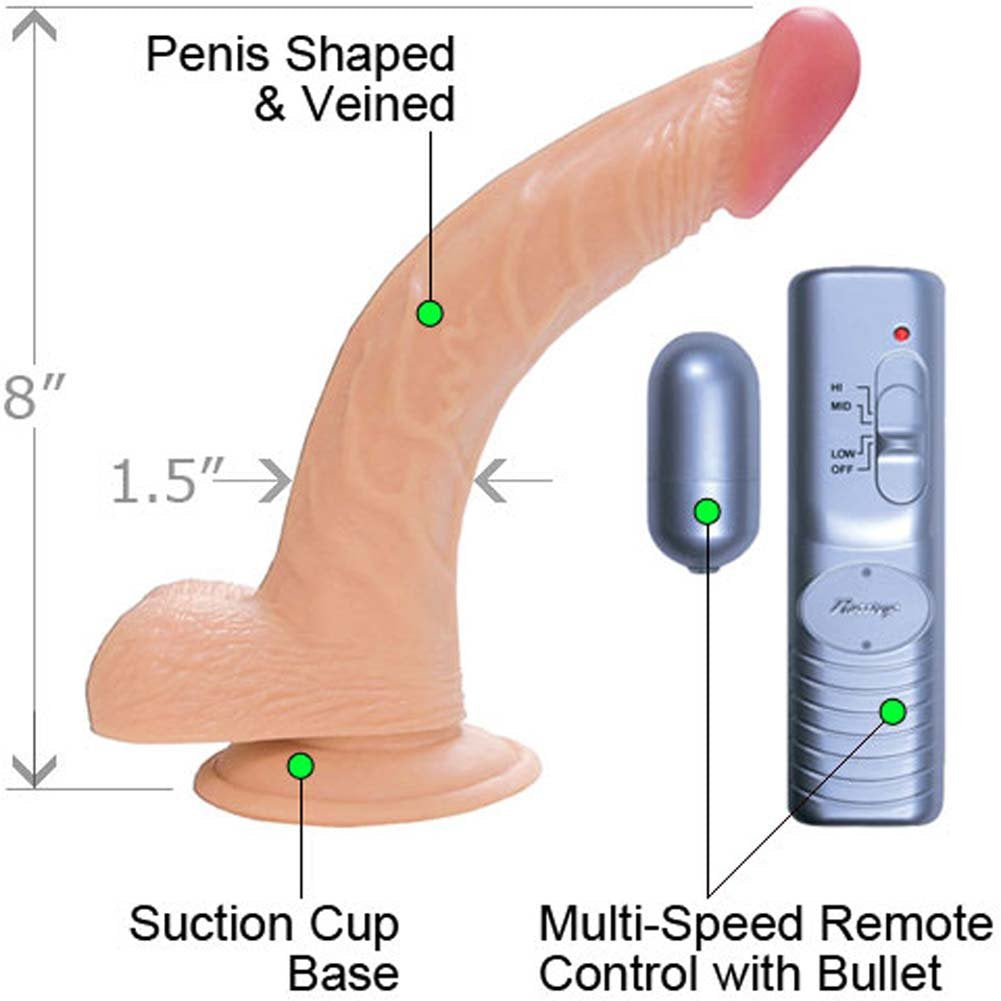 Nasstoys All American Whopper Vibrator, 8-inch, Flesh