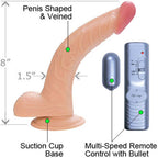 Nasstoys All American Whopper Vibrator, 8-inch, Flesh