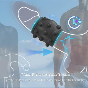 Vibrating Penis Sleeve Cock Ring, Couples Adult Sex Toys for Men Women, Penis Ring Vibrator Penis Extender for G Spot Stimulatio