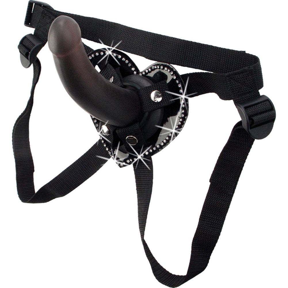 Calexotics Bound By Diamonds - 2-Piece Hearts Of Love Diamond Harness, Black