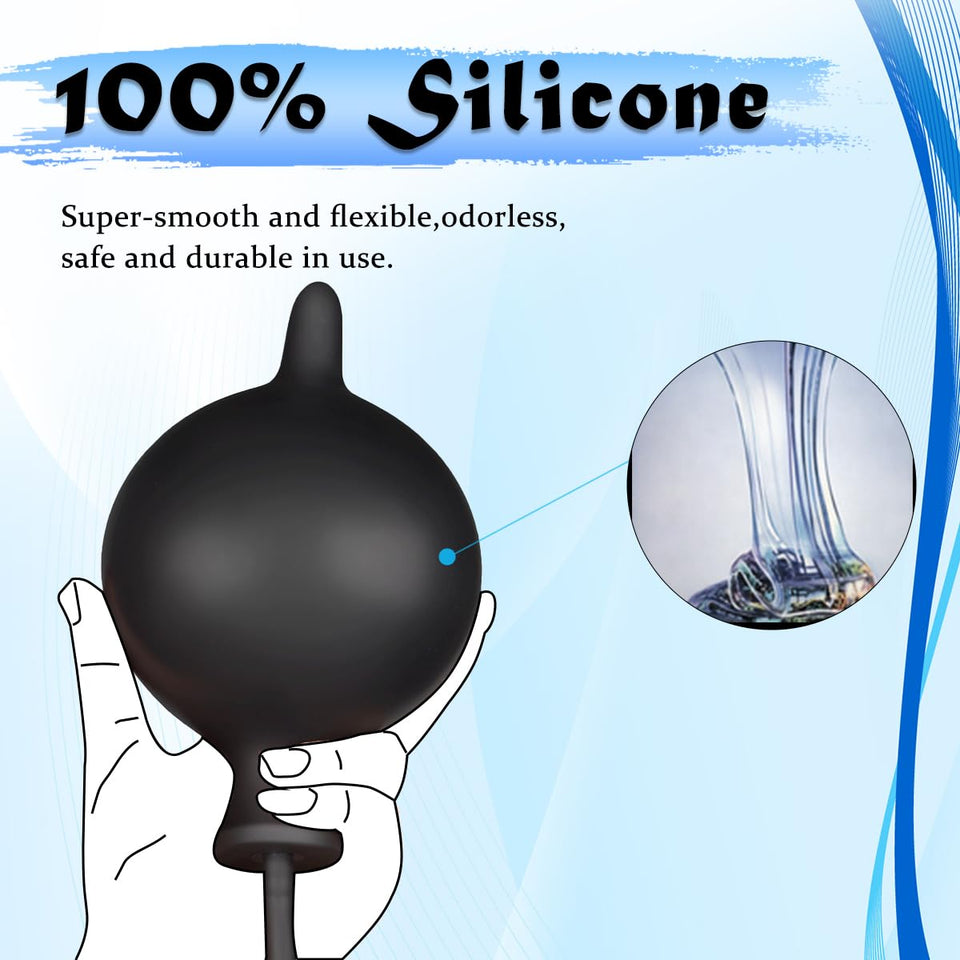 Sex Toys Silicone Inflatable Butt Anal Plug with Pump BDSM Anal Plug Expansion Training Kit Stimulation Anal Pump Plug Buttplug