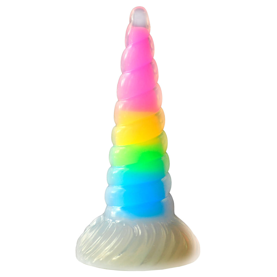 Creature Cocks Uni-Glow Glow In The Dark Rainbow Dildo
