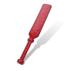 alisikee Faux Snake Leather Spanking Paddle for Adult Sex Toys, 16.3in Faux Leather Bondage Sexual Paddles BDSM Set, Red