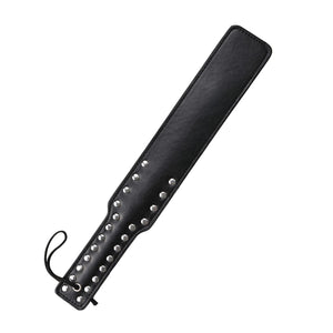 Quality Studded Spanking Paddles, 14.7inch Faux Leather Paddle for Adults Sex Play, Black