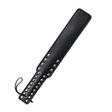 Quality Studded Spanking Paddles, 14.7inch Faux Leather Paddle for Adults Sex Play, Black