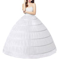 DASELEA 6 Hoops Lace up Crinoline Petticoats for Women, Fluffy Petticoat Skirt, Slips Long Underskirt