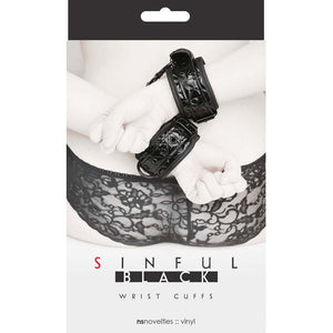 Sinful Black Wrist Cuffs