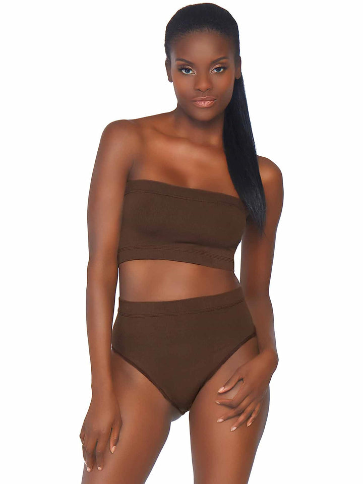 Leg Avenue 2 Pc Seamless Opaque Microfibe Deep Color