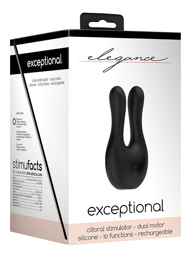Shots Toys Elegance Dual Motor Clitoral Stimulator Exceptional, Black