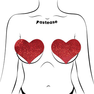 Pastease Heart Glitter Red Fuller Coverage