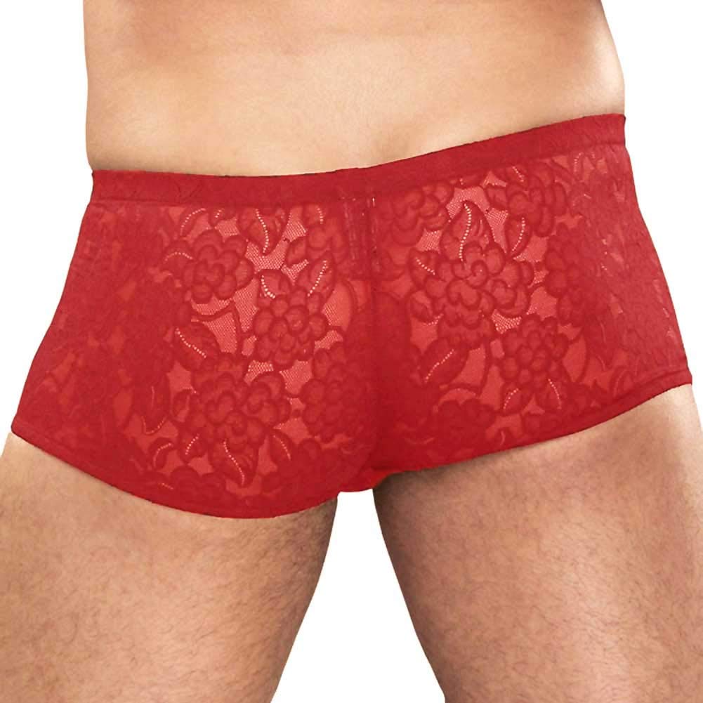 MP Stretch Lace Mini Short Red Med