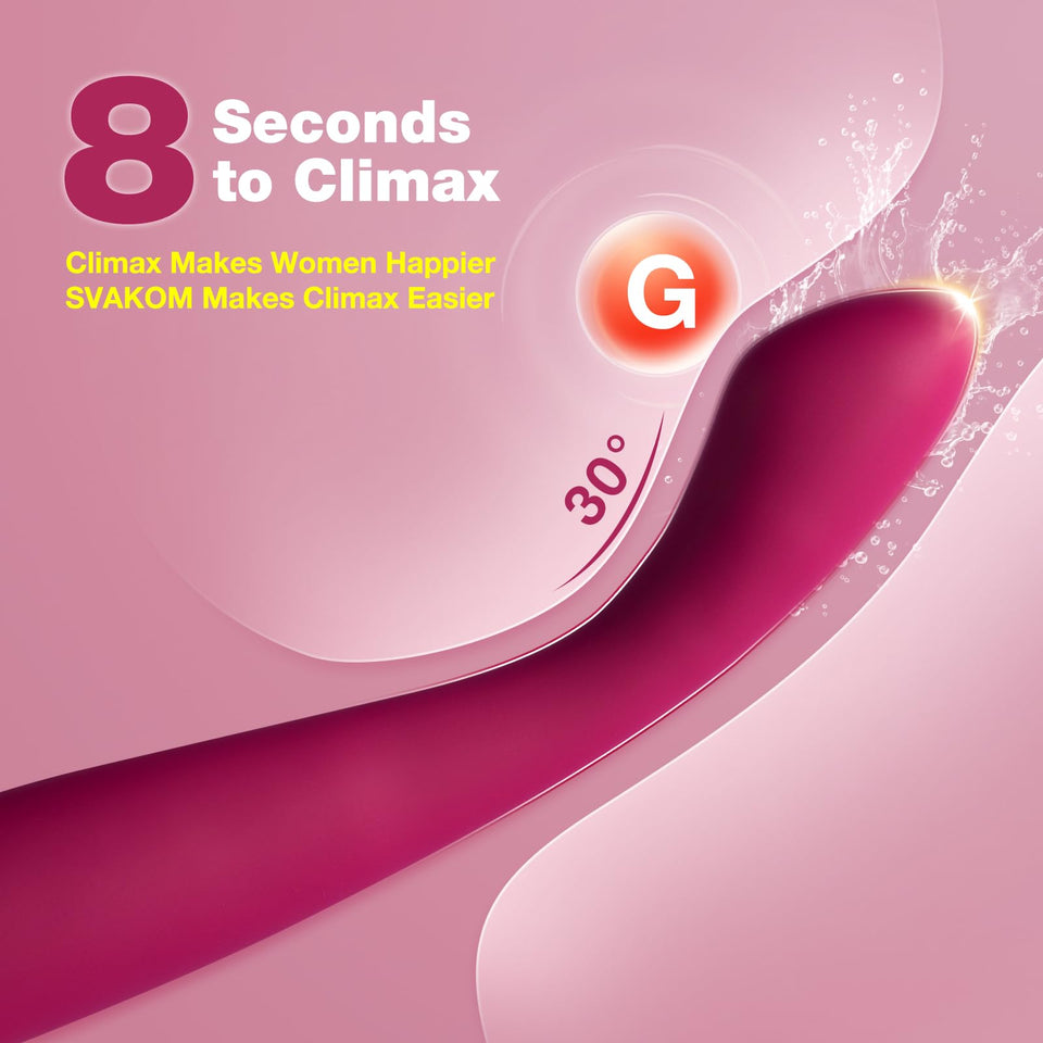 Heated G-Spot Vibrator Sex Toy - SVAKOM 2024 Updated APP Remote Control Heating Finger Vibrators with 5 * 5 Vibrations - Clitora