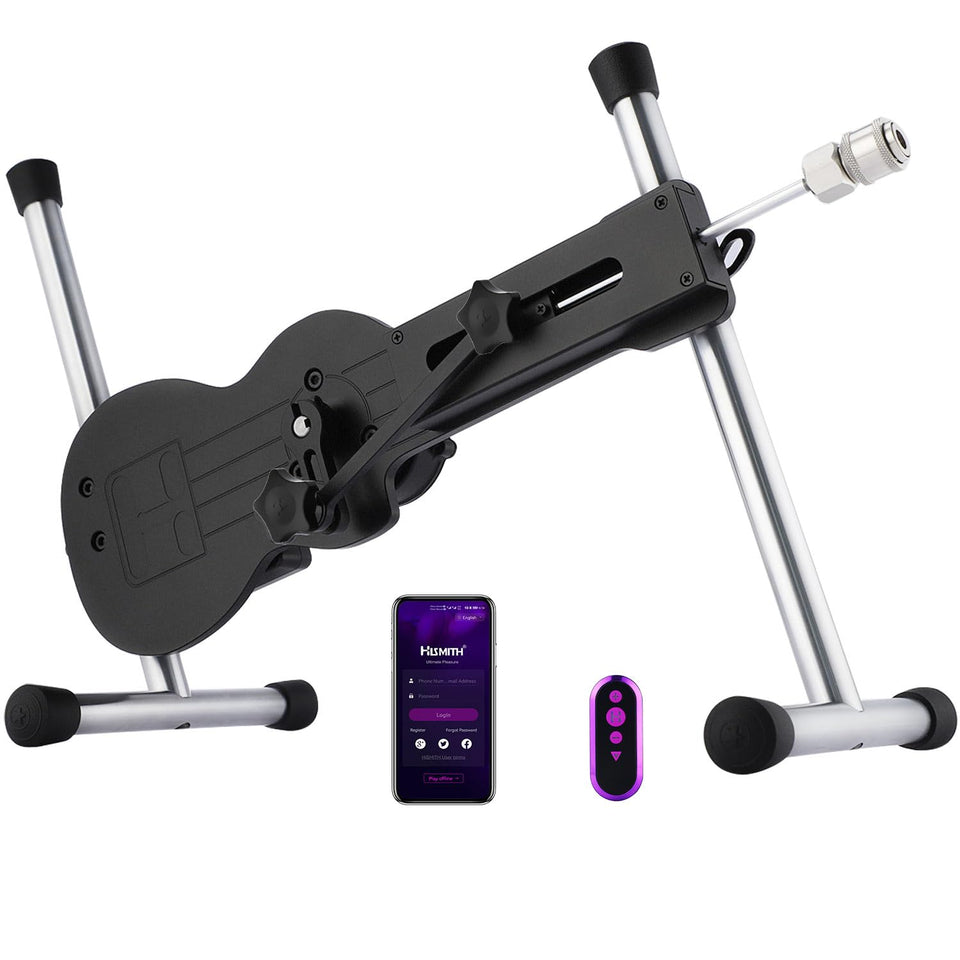 Hismith Mini, Sex Machine with KlicLok System, APP Controlled Thrusting Dildo Machine with Remote Control, Black