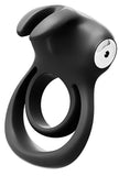 Vedo Thunder Bunny Rechargeable Vibrating Couples C-Ring Clitoral Stimulation (Black Pearl)