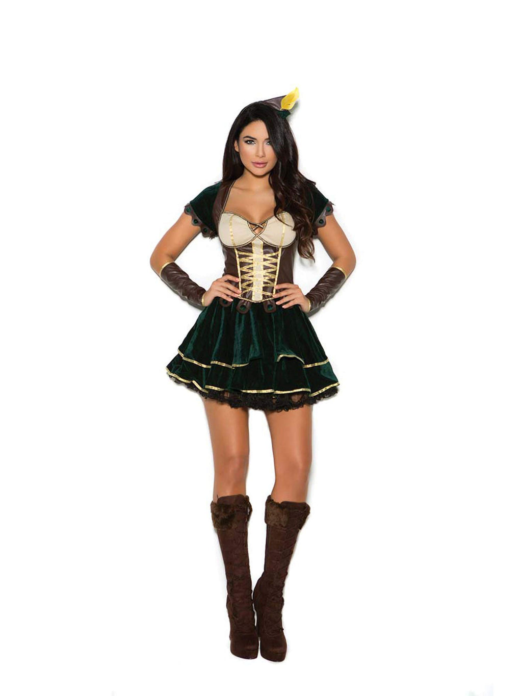 Elegant Moments Em-99072 Adorable Archer - 3 Pc. Costume Xl / Green/Brown