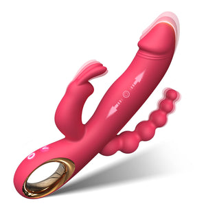 Thrusting Dildo Vibrator Sex Toy for Women, Anal G Spot Vibrators Adult Sex Toys with 10 Powerful Thrusting & Vibration Modes Up