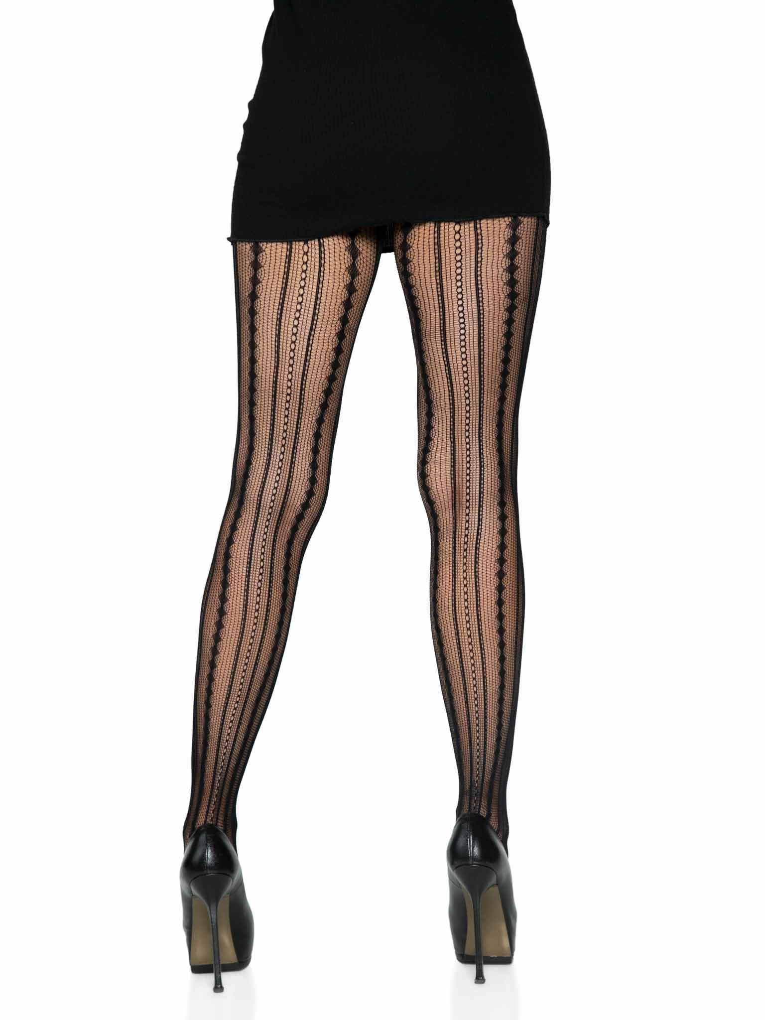 Vintage Pinstripe Net Tights