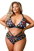 VIBES WHY U TRIPPIN BRALETTE  PANTY SET ML