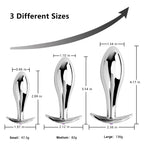 Anal Plug 3pcs Anal Toys with Luxurious Diamonds Anal Trainer Metal Butt Plug Prostate Massage Sex Toys for Couple, Adult Sex To